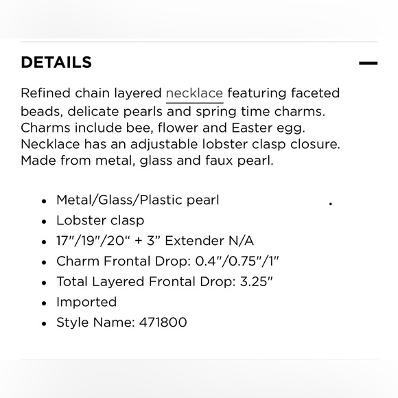 Betsy Johnson SOMEBUNNYS BABY ILLUSION NECKLACE - Picture 2 of 3